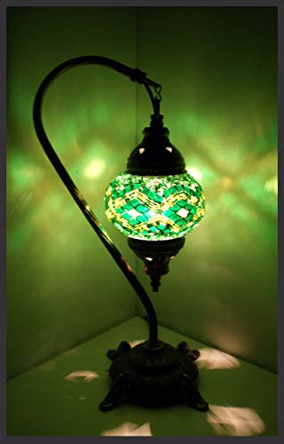 Mosaiklampe Mosaik - Stehlampe S Tischlampe orientalische lampe türkische lampe GRÜN Samarkand-Lights