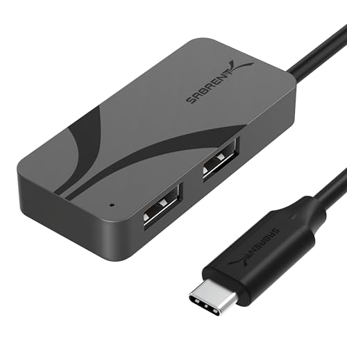 SABRENT USB-C 3-Port Hub mit USB PD 3.0, 1 5Gbps USB-A Port, 2 480Mbps USB-A Ports, 1 5Gbps USB-C Port mit 100W Power Delivery für Laptops, Steam Deck, ROG Ally, Tablets & Telefone (HB-C4WP)