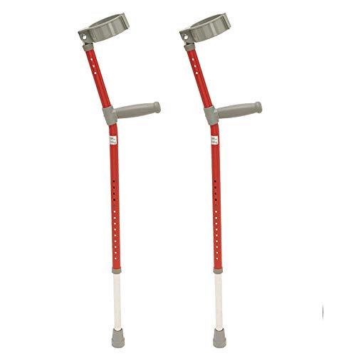 NRS Healthcare Healthcare Red Coloured Crutches by NRS Healthcare