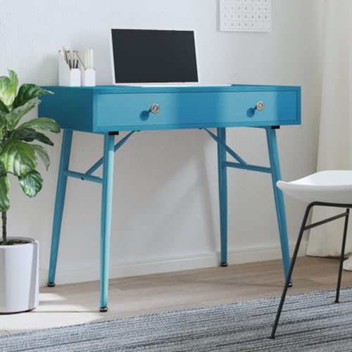 CKioict Computertisch mit Schublade Antikgrün 90x50x76,5 cm Tisch Bürotisch Computertisch aus Holz Geeignet für Büros, Wohnungen, leerstehende Räume