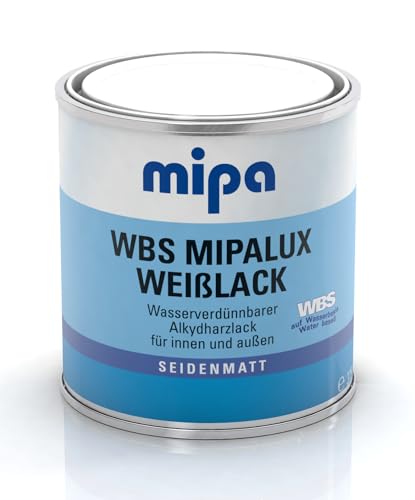 MIPA WBS Mipalux Weißlack Türenlack Holzlack seidenmatt 750ml weiß