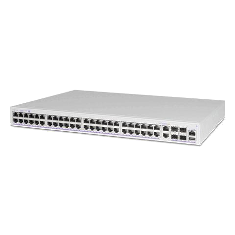 Alcatel-Lucent OmniSwitch OS6360-P48 - Switch - L3 - managed - 48 x 10/100/1000 (PoE+) + 2 x Combo Gigabit Ethernet/Gigabit SFP + 2 x 1 Gigabit / 10 Gigabit SEP+ (Uplink / Stacking) - an Rack montierbar - PoE+ (350 W) (OS6360-P48-EU)