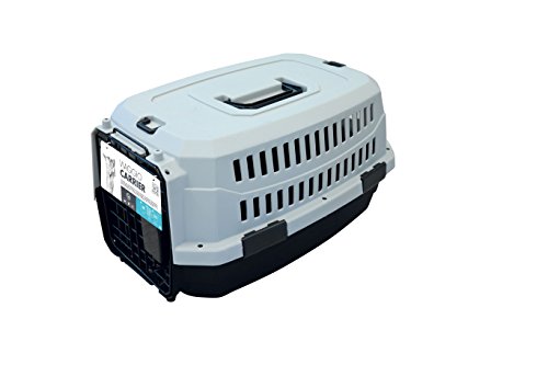 MPETS Viaggio Transportbox für Hunde schwarz/grau Größe XS