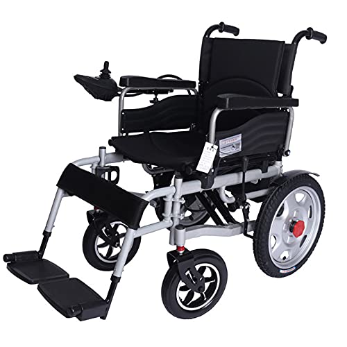 Elektrorollstuhl, Rahmen aus Kohlenstoffstahl, leistungsstarker kompakter mobiler Stützradsitz mit zwei Motoren, geeignet für ältere Menschen und Behinderte/Schwarz / 65×108×91cm