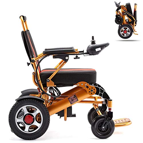 Rollstühle, klappbarer Elektrorollstuhl aus Aluminium, klappbar, All-Terrain-Power-Scooter, Dual-Motor-Power-Stuhl für alle Altersgruppen mit Behinderungen