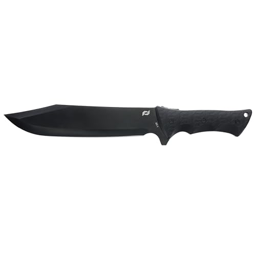 Schrade SCHF45 Outdoormesser | Klingenlänge: 26.35 cm-Gerillt schwarz TPR Griff-Leroy Fixed Blade, Steel, mehrfarbig