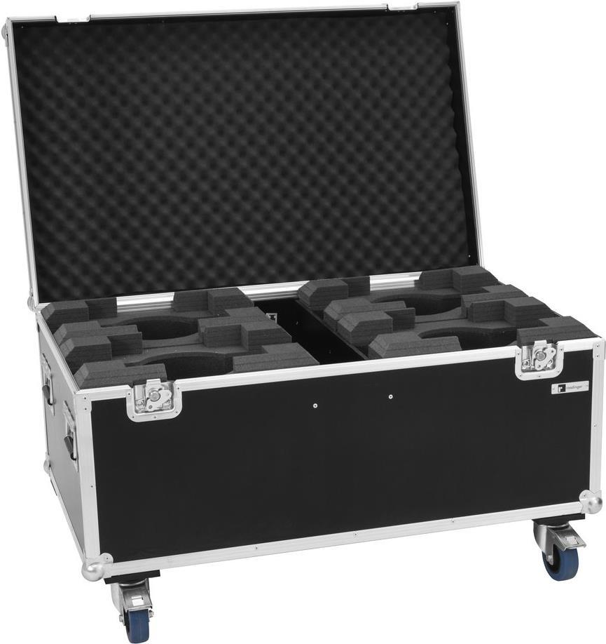 ROADINGER Flightcase 4x LED TMH-X7 Moving head | PRO Flightcase für 4 x Eurolite LED TMH-X7 Moving-Head