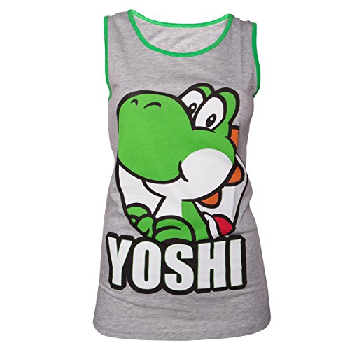 Nintendo Yoshi Tank Top (Damen) -L- Grau