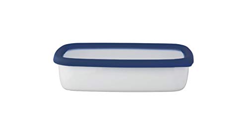 Honeyware 87016 Auflaufform / Backform aus Emaille, flach, mit Deckel, Ofenform für Aufläufe, Lasagne, Tiramisu, Größe XL - 3,0 L - 30 x 21,5 x 6 cm