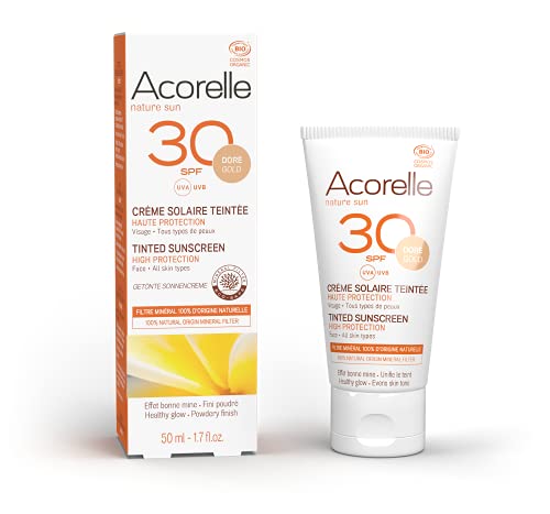Acorelle Tinted Sunscreen SPF 30 Gold Color NEW