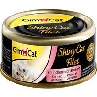 Sparpaket GimCat ShinyCat Filet Dose 24 x 70 g - Hühnchen & Garnelen