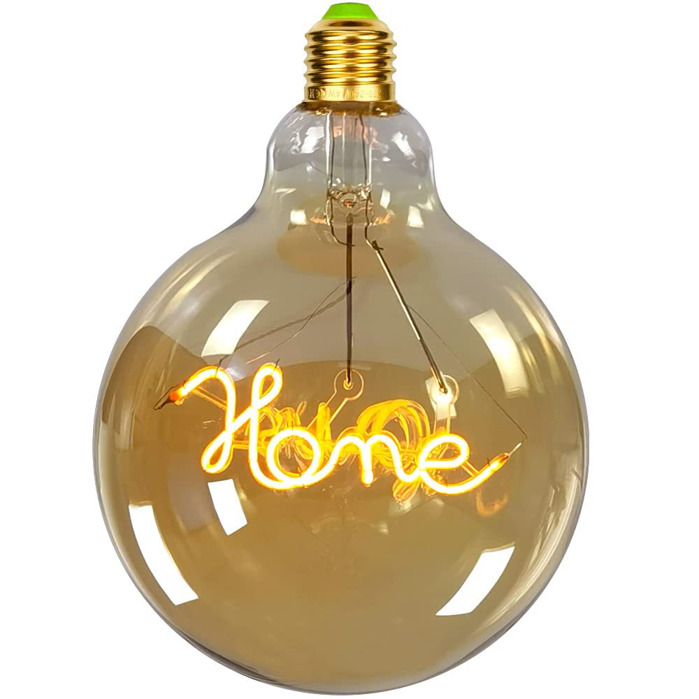 TIANFAN Vintage LED-Lampen Big Globe G125 4W 220 / 240V Alphabete Spezielle dekorative Glühbirne Super Yellow Warm (Home)