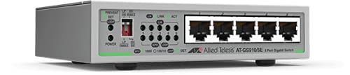 Allied 5 Port 10/100/1000TX unmanaged Switch with External Power Supply EU Power Adapter