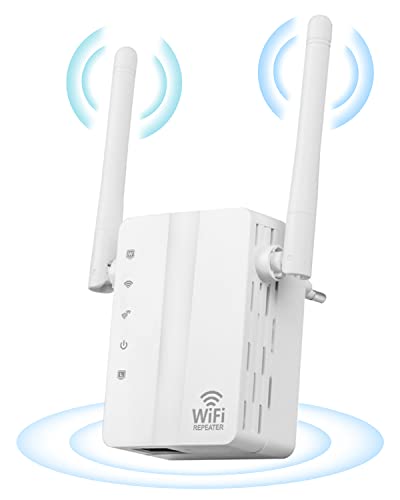 Maxesla WiFi-Signalverstärker, 300 Mbps WiFi-Verstärker, 2,4 GHz, mit Ethernet WAN/LAN, unterstützt Dual-Ap-Antennen/Repeater, WLAN-Extender