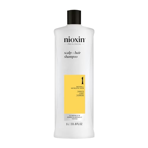 NIOXIN System 1 Reinigungsmittel für normales bis dünn aussehendes Haar 1000 ml (33,8 Unzen)