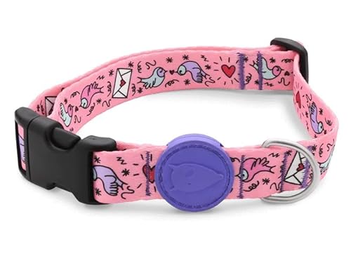 Morso Halsband voor Hond gerecycled Sweet Tweet Roze 37-58x2,5 cm