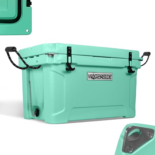 Waterside Frozen Kühlbox - Integrierte Skala, Flaschenöffner, 5 cm Wandstärke - Perfekte Kombination aus Funktionalität und Komfort (Mint Green, 45L)