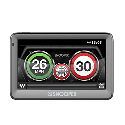 Snooper MySpeed XL G2 S5100 Plus GPS-Tacho mit EU-Blitzer-Standortwarnungen – Inklusive kostenlosen Updates für die EU-Geschwindigkeitsbegrenzung und 12,7 cm Farb-LCD-Display – Schwarz