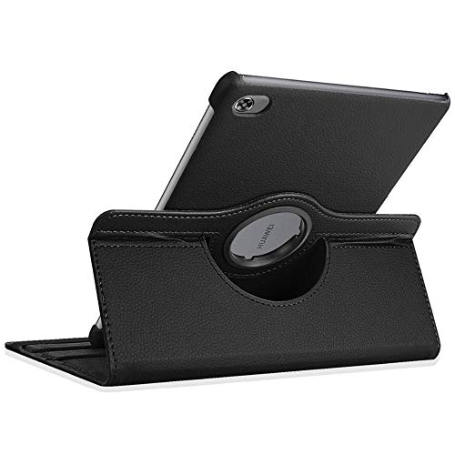 SOENS 360 drehbare Hülle kompatibel mit Huawei Mediapad M5 Lite 10 BAH2-W19/L09/W09 10,1 Zoll Tablet-Ständer-Abdeckung (Color : Black)