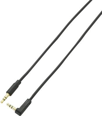SpeaKa Professional Klinke Audio Anschlusskabel [1x Klinkenstecker 3.5 mm - 1x Klinkenstecker 3.5 mm] 1 m Schwarz vergoldete Steckkontakte (SP-7870060)