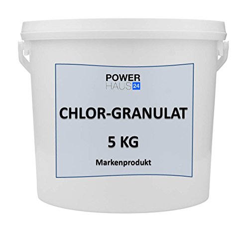 Chlorgranulat 5 KG Markenqualität von namhaften Herstellern, POWERHAUS24, Schnellchlor Granulat, schnelllösliches Chor