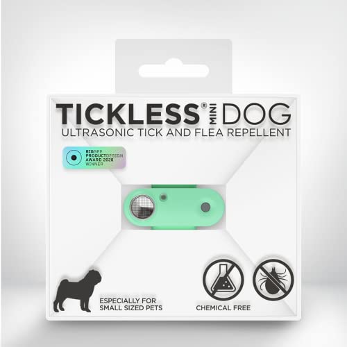 Tickless Mini Dog - chemikalienfreies, natürliches Floh- und Zeckenschutzmittel mit Ultraschall für Hunde - menthagrün