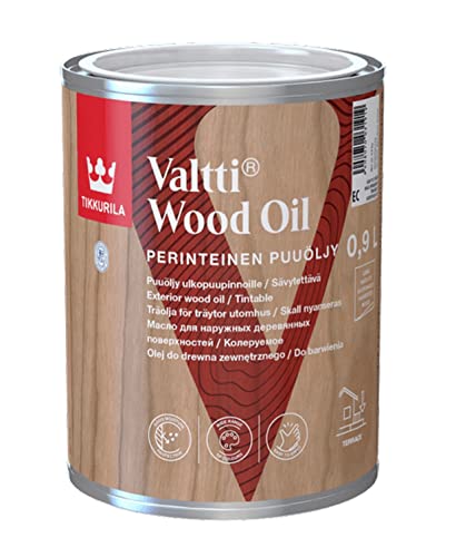 Holzfarbe Holzlack Holzöl Tikkurila Valtti Wood Oil 0,9 L Holzpflege Transparent Farblos