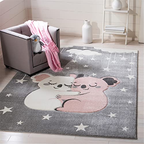 Teppiche Kinderzimmer Babymatte Groß Kinderteppiche Flauschige Schutzmatten Waschbare Matten Kindermatte fürs Babyzimmer Kleinkinderzimmer (Grauer Koala,60 * 90cm)