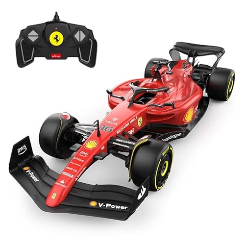 Ferrari F1 F1-75 RC Auto (1:18 Skala) - Fernbedienungsauto für Formel 1 der Saison 2022 Fahrer - Charles Leclerc + Carlos Sainz