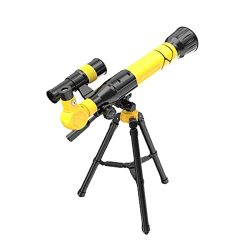 Teleskop Astronomisches Teleskop Kindereinstiegsbrille mit hoher Auflösung und doppeltem Verwendungszweck, geeignet für Erwachsene Anfänger (Gelb, Einheitsgröße)