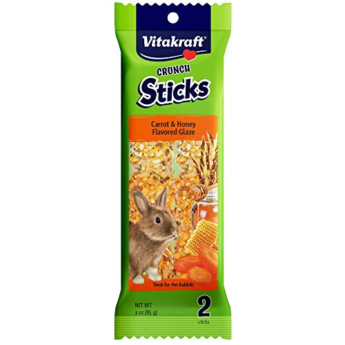 Vitakraft Crunch Sticks Rabbit Treat - Carrot and Honey - Rabbit Chew Sticks, 3 oz