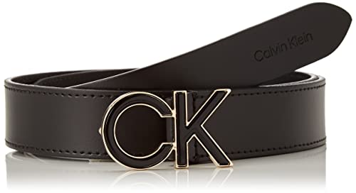 Calvin Klein, Re-Lock Gürtel Leder in schwarz, Gürtel für Damen