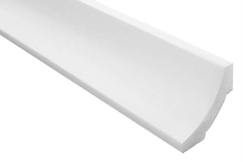 20 Meter | Styropor Stuckleisten | Decke | stabil | weiß | Zierprofil | leicht | dekorativ | XPS | 50x50mm | E-12