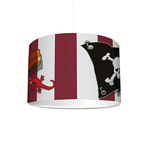 Kinderzimmer Lampenschirm "Piraten" KL30 | kinderleicht eine Piraten-Lampe erstellen | als Steh- oder Hängeleuchte/Deckenlampe | perfekt für Piraten-begeisterte Jungen & Mädchen | STIKKIPIX