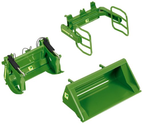 Wiking 7381 - Frontlader Werkzeuge Set A, grün