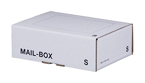 Ropipack Mailbox Versandkarton Versandbox wiederverschließbar 249 x 175 x 79 mm Weiß S - 20 Stück