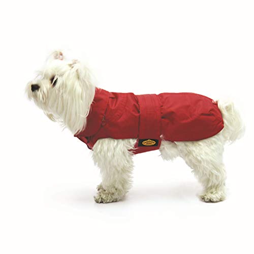 Fashion Dog Hundemantel mit Kunstpelz-Futter - Rot - 75