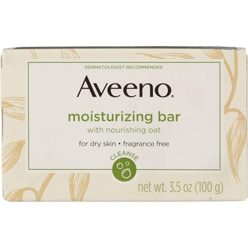 Aveeno Moisturizing Bar with Natural Colloidal Oatmeal for Dry Skin, Fragrance Free, 3 Oz by Aveeno