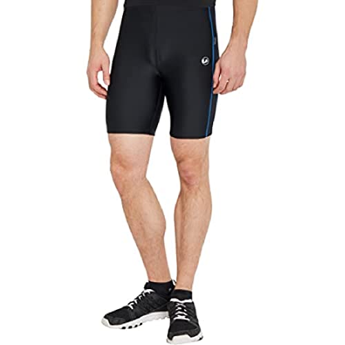 Ultrasport Herren Laufhose Shorts mit Quick-Dry-Funktion, Schwarz/Viktoriablau, 2X-Large