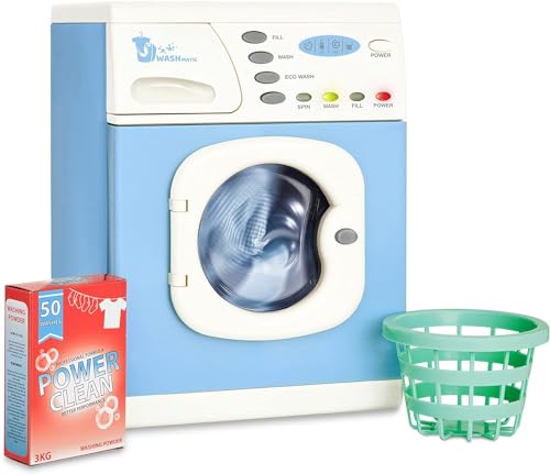 Elektronische Spielzeug-Waschmaschine blau für Kinder Licht/Ton