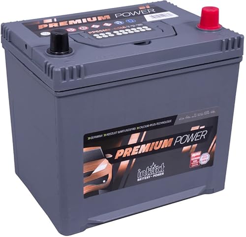 intAct Premium-Power PP65MF-ASIA Starterbatterie 12V 65Ah, 580A (EN) Kaltstartstrom, wartungsfreie Autobatterie mit bis zu 30% mehr Leistung und 1,5-fach schnellerem Laden