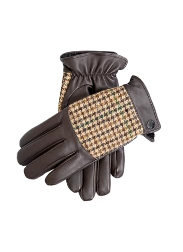 Dents Herren Braun Devon Tweed Handschuhe XL