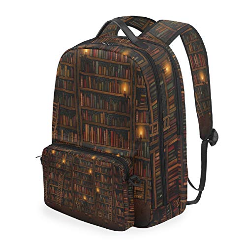 MONTOJ Retro Bücherregal Campus Rucksack mit abnehmbarer Kreuztasche