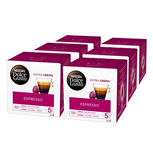 Nescafé Dolce Gusto Espresso, Kaffee, Kaffeekapsel, 6er Pack, 6 x 16 Kapseln