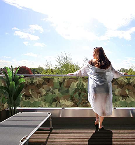 MyMaxxi Balkon Sichtschutz | Cammo Grün 10 x 0,9m | Abdeckung für Terrasse Balkon | Windschutz Sonnenschutz Blickdicht | Balkonverkleidung wetterfest Sichtschutz Zaun | Verkleidung