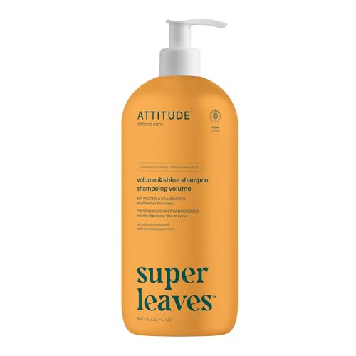 ATTITUDE Hair Shampoo, EWG Verified, Plant- and Mineral-Based Ingredients, Vegan and Cruelty-free Beauty and Personal Care Products, Volumizing, Soy Protein and Cranberries, 946 ml