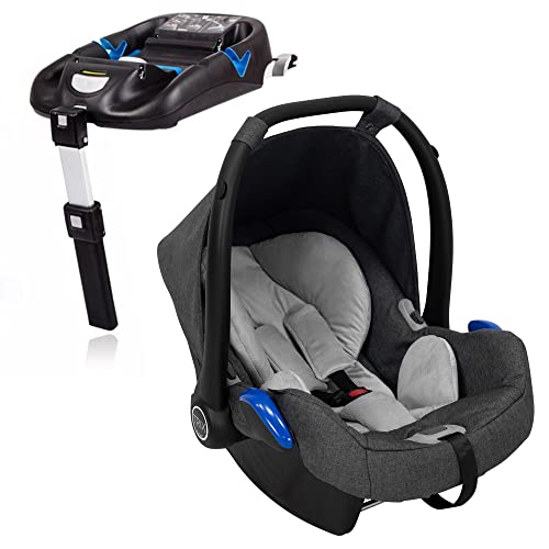 Autokindersitz KITE Trix Kfz-Kindersitz ISOFIX-Station für den Autokindersitz für Kinder (mit Isofix-station, graues leinen)