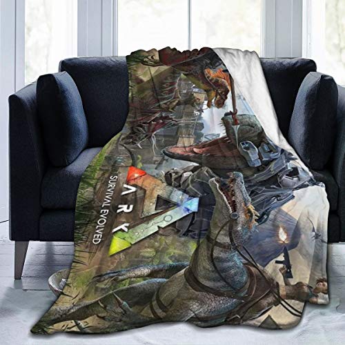 Hdadwy ARK Survival Evolved Decke, Flanell-Überwurf, leichte, gemütliche Plüsch-Bettdecke, Mikrofaser-Tagesdecke für Erwachsene, Kinder, Sofa, Couch, Camping, Reisen, 127 x 101,6 cm