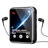 Bluetooth 5.0 MP3 Player, 16GB HiFi Verlustfreier Ton MP3 Musik Player mit Lautsprecher, Voice Recorder, Line-in Aufnahme, 1.8 Inches Mini Voller Touchscreen, FM Radio, Unterstützt bis zu 128 GB