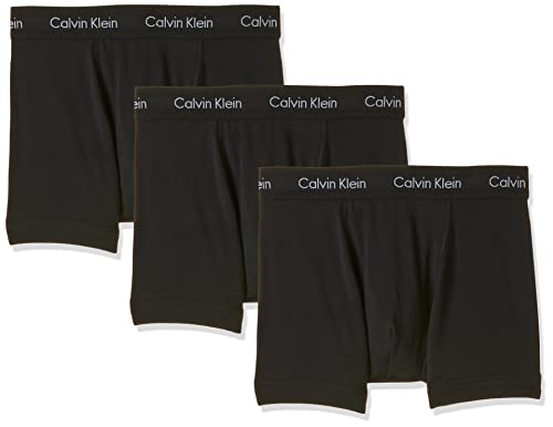 Calvin Klein 3P Trunk Herren Boxershorts (3er Pack), Schwarz (Black W. Black Wb Xwb), M